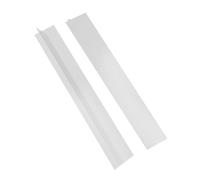 Couvercles latéraux de poêle en silicone avec profil de, White | Barrière en silicone flexible, insert central défini, se place sur l ' ouverture entre le poêle et le comptoir