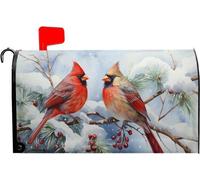 Couvercles magnétiques pour bacs à courrier - Décoration de jardin - 53 x 46 cm - Motif « Oiseau rouge »