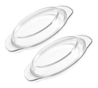 Couvercles Micro-ondes, 2 Pièces Cloche Alimentaire Transparent, Anti-Éclaboussures Nettoyage Facile