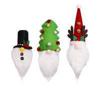 Couvercles Pour Bouteilles De Vin De Noël | Protecteur De Couvercle Réutilisable Mignon | 3 Pièces De Décorations Pour Bouteille De Vin | Pour Bière Whisky Verre Fêtes Anniversaire Halloween Voyage Ma