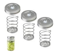 Couvercles pour fermentation en acier inoxydable hermétique 473/710/946/ml | Kit de couvercles de fermentation avec valve à ressort, adapté pour cuisine, cave, restaurant,