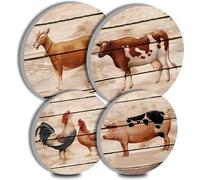 Couvercles ronds en métal pour plaques de cuisson - Lot de 4 couvercles pour plaques de cuisson électriques - Protection pour cuisinières à gaz