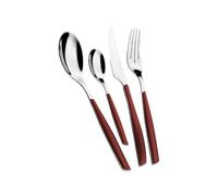 Couvert 24 Pièces Bugatti Glamour Acier inoxydable GLMA-021G50 Rouge Marsala