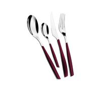 Couvert 24 Pièces Bugatti Glamour Acier inoxydable GLRG-021G50 Rouge grenat