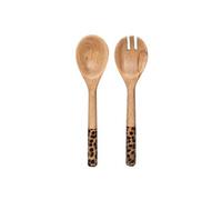 Table Passion Couvert à Salade Léopard 28 cm Marron - Bois De Manguier