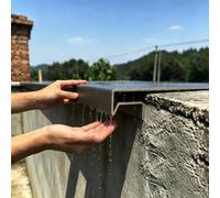 Couvertine de Muret Kit Plaques Recouvrement Étanches Couronnement Muret | Chapeau Couronnement Muret Aluminium (Balcon, Jardin), Profilé Recouvrement Extérieur Étanche Sommet(15x180cm/6x71in)