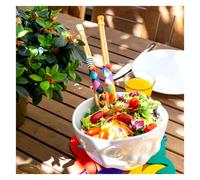 Couverts à salade arlequin