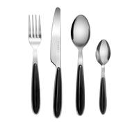 Couverts en inox - EXZACT - EX07 Noir - 16 pièces - Noir - Miroir poli