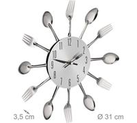 Couverts muraux – Accessoire de cuisine – Ø 31 cm – Argent – Métal