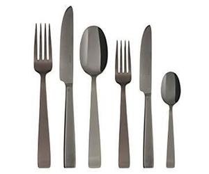 Couverts Sambonet Flat en acier inoxydable/PVD noir, 36 pièces, lot S0015-S00019-62712B83