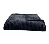 Couverture 100% polyester 220x240 cm microvelours DOLCE gris acier