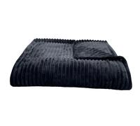 Couverture 100% polyester 240x260 cm microvelours DOLCE gris acier