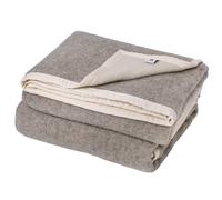 Couverture 100% pur laine vierge 240x260 cm PASTORALE blanchie