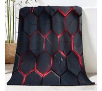 Couverture 130x150 cm, Plaid Polaire en Flanelle Abstrait Exquis pour Adultes et Enfants - Doux Plaid imprimée Géométrique Marbre - Confortable & Respirante Couverture pour Canapé Camping