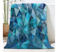 Couverture 220x240 cm, Plaid Polaire en Flanelle Abstrait Exquis pour Adultes et Enfants - Doux Plaid imprimée Géométrique Blocs De Couleur - Confortable & Respirante Couverture pour Canapé Camping