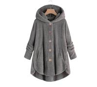 Couverture À Capuche Avec Manches Pull ，Flannel Blanket Hoodie, Sweat-shirt Oversize Portable, Wearable Couverture Grand Sweat Sherpa Adulte Avec Manche Et Poche(Gray C,US 16/UK 20/EU 46/2XL)