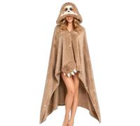 - Couverture à capuche en peluche motif dessin animé | Poncho en forme d'animal pour femme, pour les fêtes, les soirées cinéma et le canapé, le camping, le travail, les réunions