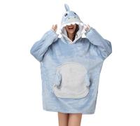 Couverture à Capuche Oversize avec Manches Grande Poche Panda Hoodie Plaid Sherpa Unisexe Wearable Blanket Animaux Hiver