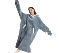 Couverture à capuche portable avec capuche | Sweat polaire pour adultes, vêtements d'hiver d'intérieur avec couverture en peluche avec poche pour homme
