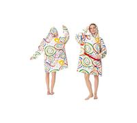 Couverture À Capuche Surdimensionnée Sweat À Capuche Portable Weat À Capuche Ultra Doux Avec De Grandes Poches Une Taille Pour Tout Le Monde(White A)