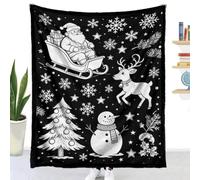 Couverture à Colorier DIY Flanelle (Wapiti,130x100cm) | Highdi Jeté de Canapé Adulte Créatif et Relaxant Douce Plaid à Colorier Noir et Blanc Lavable pour Fête Anniversaire Chambre
