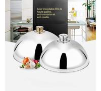 Couverture Alimentaire Cloche en Acier Inoxydable Dôme Assie-toi à Vaisselle Dîner pour Manger pour la Maison Cuisine Restaurant café de Haute qualité 304 Sta Cloche Food CoverDome Assiette Plat