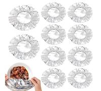 Couverture Alimentaire en Feuille D'Aluminium | Feuille D'aluminium, Diamètre 20cm Argent | Isolation Thermique Alimentaire Couvercle 10pcs Cuisine Table Plat Couverture Pour La Maison Traiteur