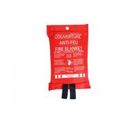 Couverture anti feu 180 x 120 cm dans un étui souple rouge FARMOR