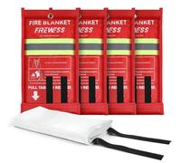 Couverture anti-feu Fibre de verre - 39 x 39 pouces - Lot de 4 - Pour cuisine et barbecue