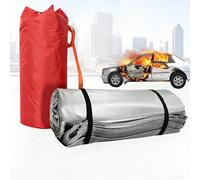 Couverture anti-feu pour véhicules électriques - 1100 °C - Réutilisable - Couverture anti-urgence double face en silicone pour survie, accident de véhicule - 6 x 9 m