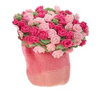 Couverture Bouquet de Roses 120 cm, Couverture de Bouquet de Fleurs au Crochet Finie, Roses Couvertures de Fleurs Faite à La Main, Cadeau d'anniversaire pour Maman, Fille, Petite Amie (Rose, 120cm)