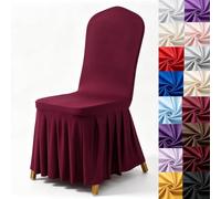 Couverture Chaise Jupe Plissée Décoration Mariage D'événements D'hôtel