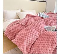 Couverture chaude pour la maison, couvre-lit doux pour la peau, châle de voyage, 200x150CM rose
