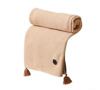 Couverture chauffante alimentée par USB - 150 x 80 cm - Couverture chauffante électrique pour genoux et corps - 3 réglages de chaleur - Abricot