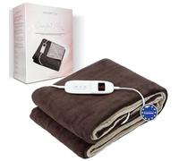 Couverture Chauffante Double Comfortmax 180x130 cm | 9 Niveaux de Température | Contrôle Numérique Amovible | Chauffage Rapide + Arrêt Automatique | Protection Surchauffe | Lavable en Machine