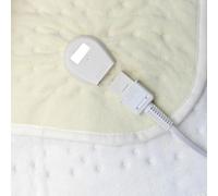 Couverture chauffante électrique - Matelas chauffant 150x80 cm, 220V - Double épaisseur en flanelle - Lavable en machine - Chauffant pour l'hiver - Beige