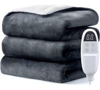 Couverture chauffante électrique pour 2 personnes – Chauffe rapidement – Lavable – Confort hivernal dans la chambre à coucher