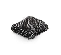 vidaXL Couverture Coton à Carrés 125x150 cm Noir Chaise Canapé Lit Décor