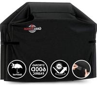 Couverture de barbecue 137 cm Heavy Duty imperméable et résistante aux UV avec sangles réglables - convient pour Weber Genesis, Charbroil - noir
