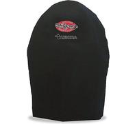 Couverture de barbecue Famanu, résistante aux intempéries, de couleur noire avec logo