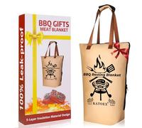 Couverture de barbecue pour reposer la viande, couverture de repos de viande pour fumer, sac de repos isotherme pour homme, avec large ouverture et poignée pour grande poitrine / dinde