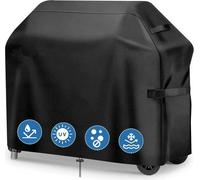 Couverture de barbecue résistante aux intempéries 147x61x122cm Couverture de barbecue à gaz noire