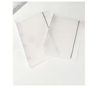 Couverture de cahier à feuilles mobiles minimaliste givrée A4/B5/A5/A6/A7, matériau PVC transparent, cahier à anneaux à feuilles mobiles, coque de dossier à feuilles mobiles manuel, convient pour l'or