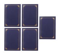 Couverture de Certificat en Papier Bleu Pliable 5 Pièces | Protection et Rangement Pratiques, Usage Bureau et Boutique, Format Pliable, pour Documents de Participation