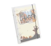 Couverture de classeur à feuilles mobiles - Organiseur de classeur à 6 anneaux avec fermeture élastique, résistance au jaunissement, fournitures de bureau pour cartes, autocollants, albums, journaux