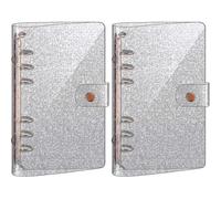 Couverture De Classeur A6 En Pvc À 6 Anneaux - Couverture Souple Or Rose, Durable, Imperméable Et Portable Pour Le Bureau Et L'école