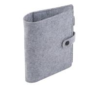 Couverture de classeur en feutre rechargeable, 4 anneaux avec poche pour cartes et fente pour, 18, 5x23 cm (sans papier intérieur), journal en feutre léger pour le bureau