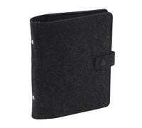 Couverture de classeur en feutre rechargeable, 4 anneaux avec poche pour cartes et fente pour, 18, 5x23 cm (sans papier intérieur), journal en feutre léger pour le bureau