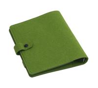Couverture de classeur en feutre rechargeable, 4 anneaux avec poche pour cartes et fente pour, 18, 5x23 cm (sans papier intérieur), journal en feutre léger pour le bureau