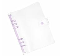 Couverture de classeur transparente A5 en PVC à 6 trous, rechargeable, imperméable et résistante à la poussière, pour étudiants, réunions